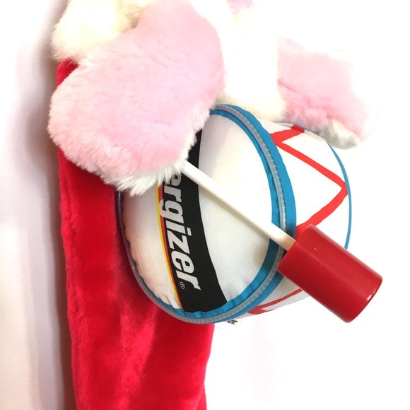 ENERGIZER 2006 Plush Pink Bunny with Drum Christmas Stocking - Picture 9 of 15